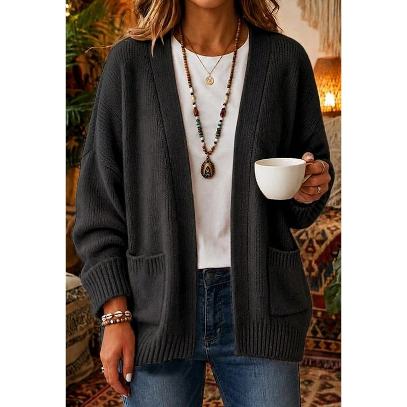 Josefina open-front cardigan - Black