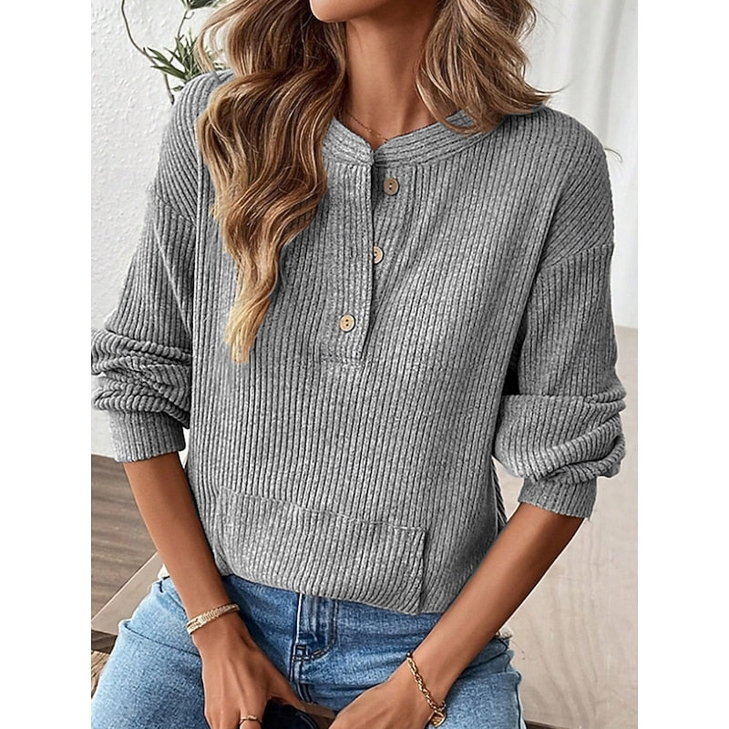 Ottilie henley top - Grey