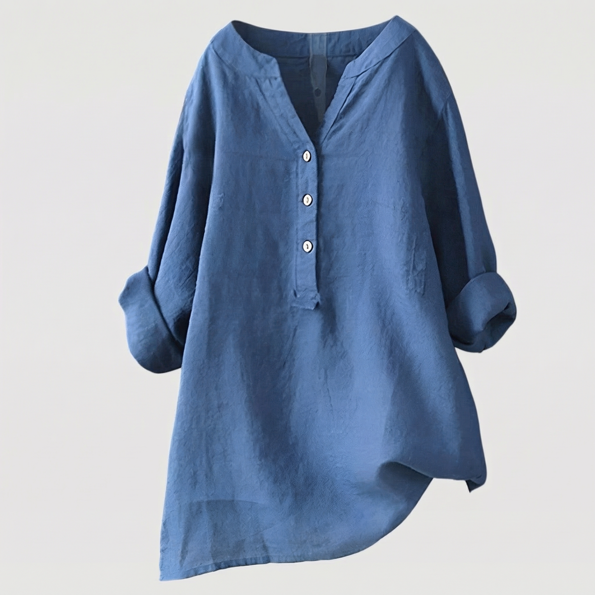 Women's V-Neck Button-Down Shirt