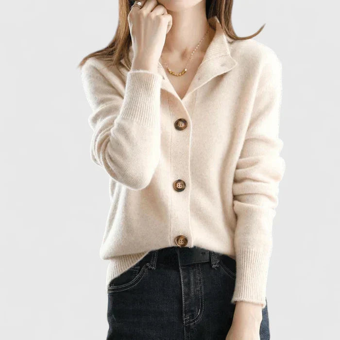 Women's Collared Button-Front Everyday Cardigan