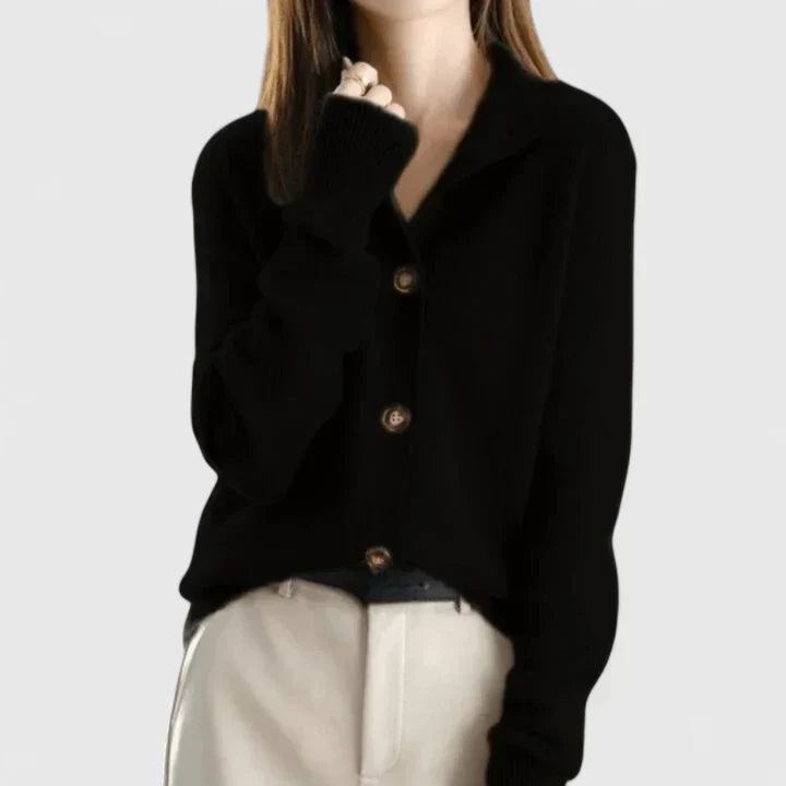 Women's Collared Button-Front Everyday Cardigan