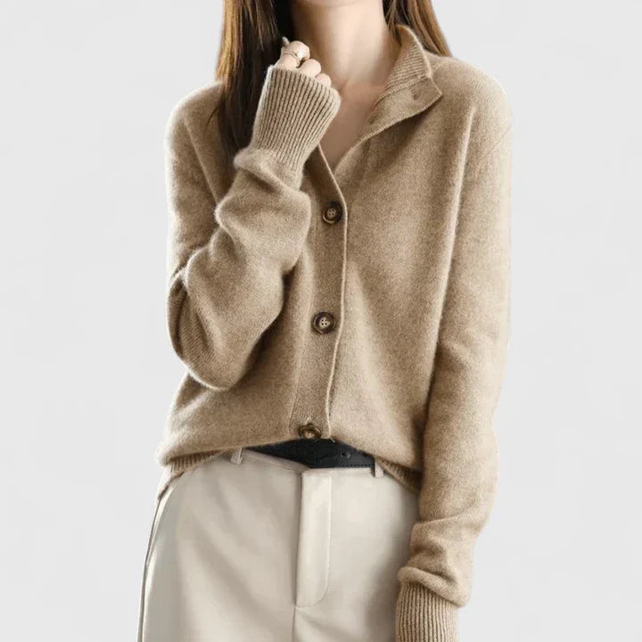 Women's Collared Button-Front Everyday Cardigan