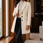 Juliette | Women's Notch-Lapel Button-Front Tailored Coat