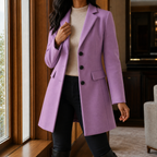 Juliette | Women's Notch-Lapel Button-Front Tailored Coat
