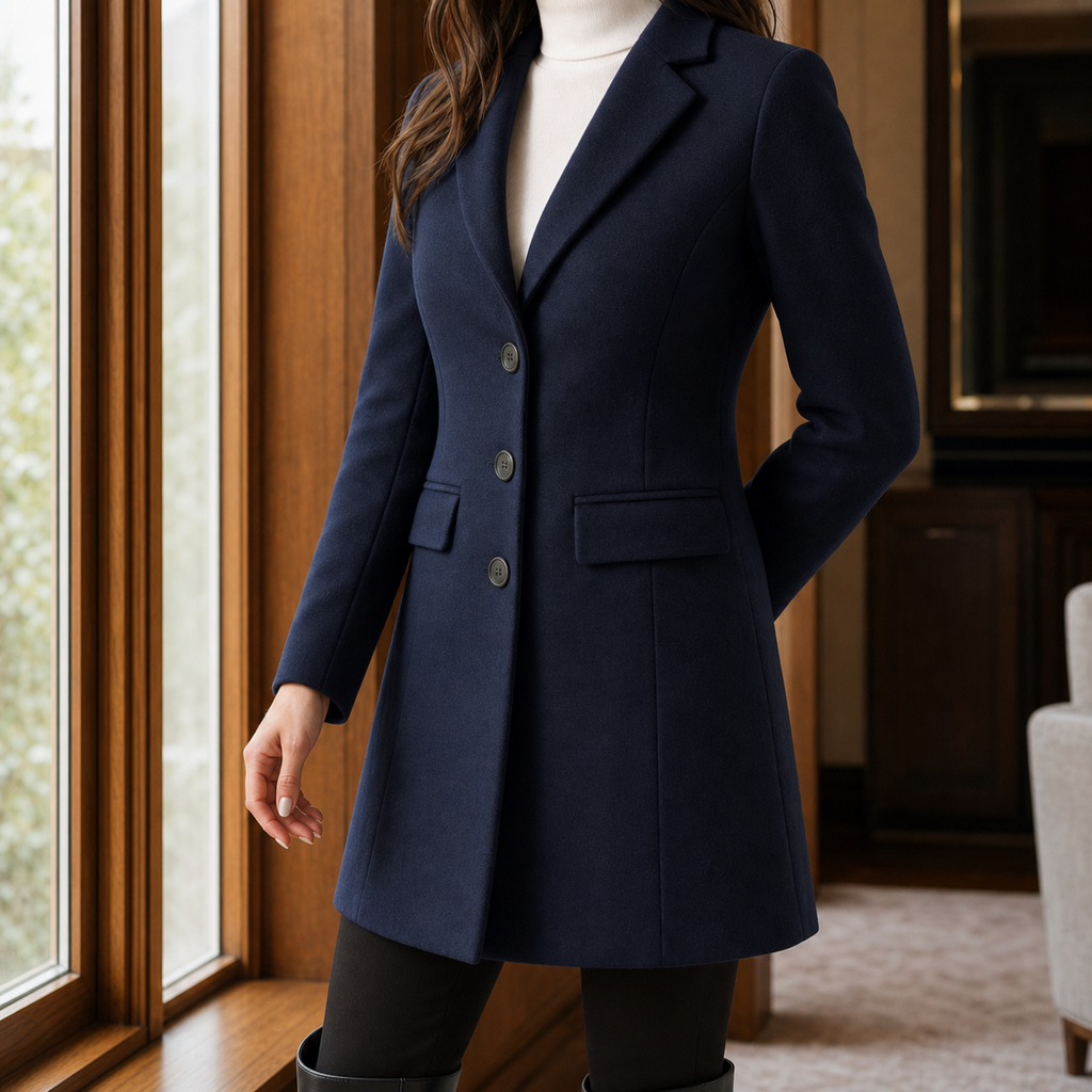 Juliette | Women's Notch-Lapel Button-Front Tailored Coat