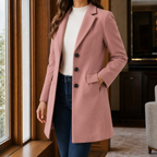 Juliette | Women's Notch-Lapel Button-Front Tailored Coat
