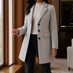 Juliette | Women's Notch-Lapel Button-Front Tailored Coat