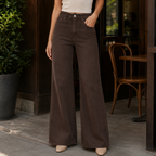 Sidonie wide-leg jeans - Dark Brown