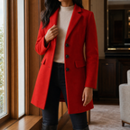Juliette | Women's Notch-Lapel Button-Front Tailored Coat