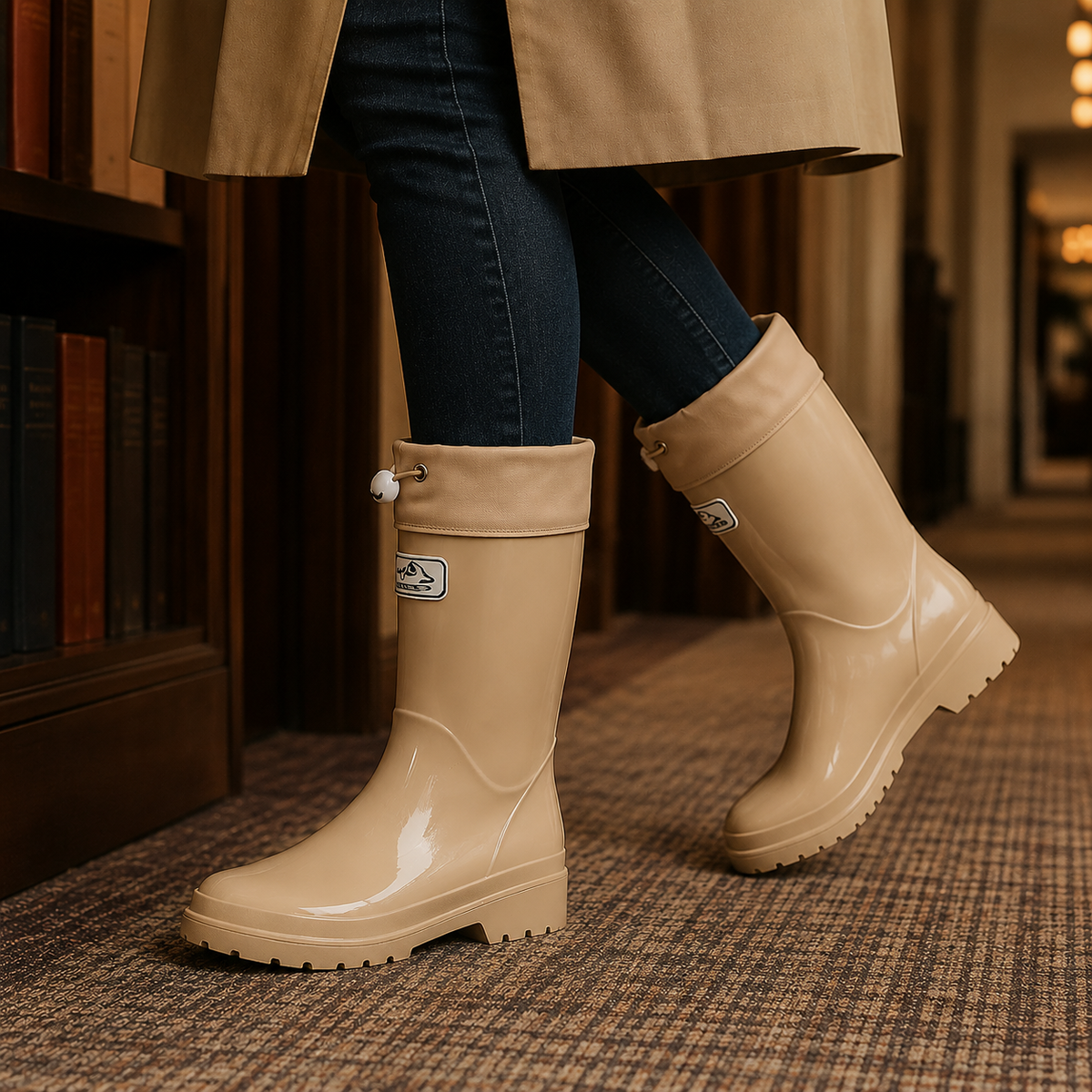 Maribel | Women's Knee-High Drawstring Rain Boots