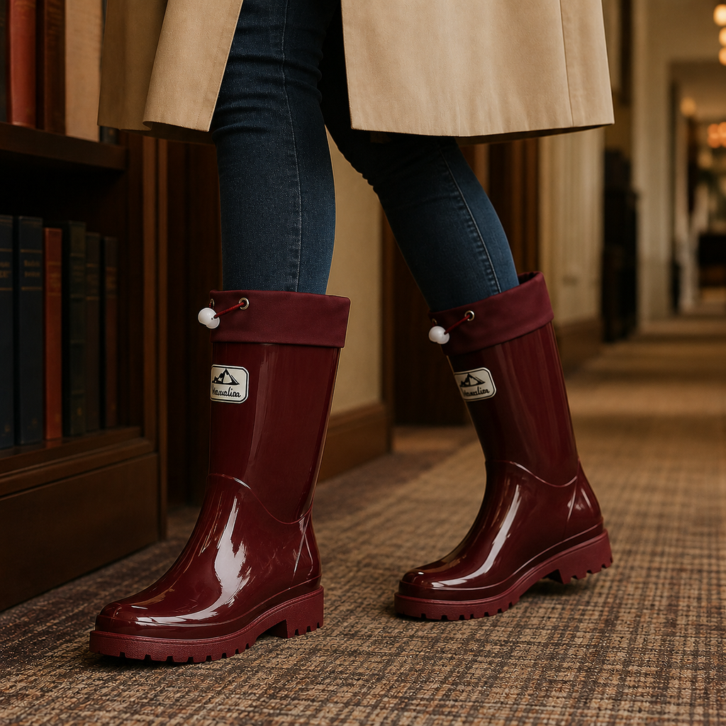 Maribel | Women's Knee-High Drawstring Rain Boots