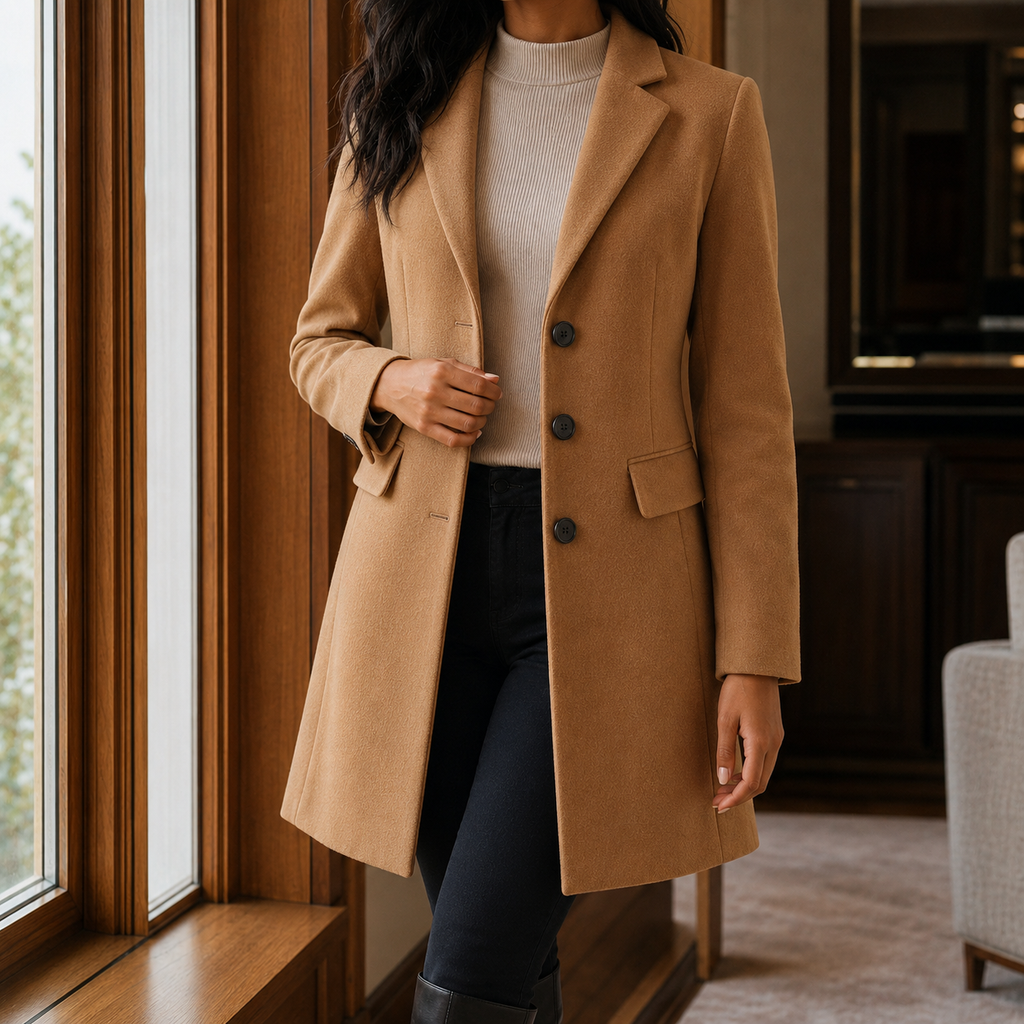 Juliette | Women's Notch-Lapel Button-Front Tailored Coat