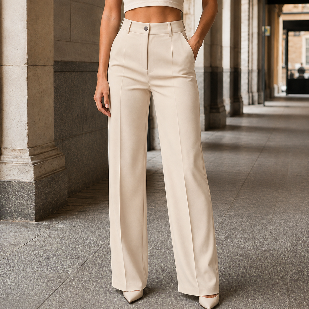 Cosima wide-leg trousers - Beige