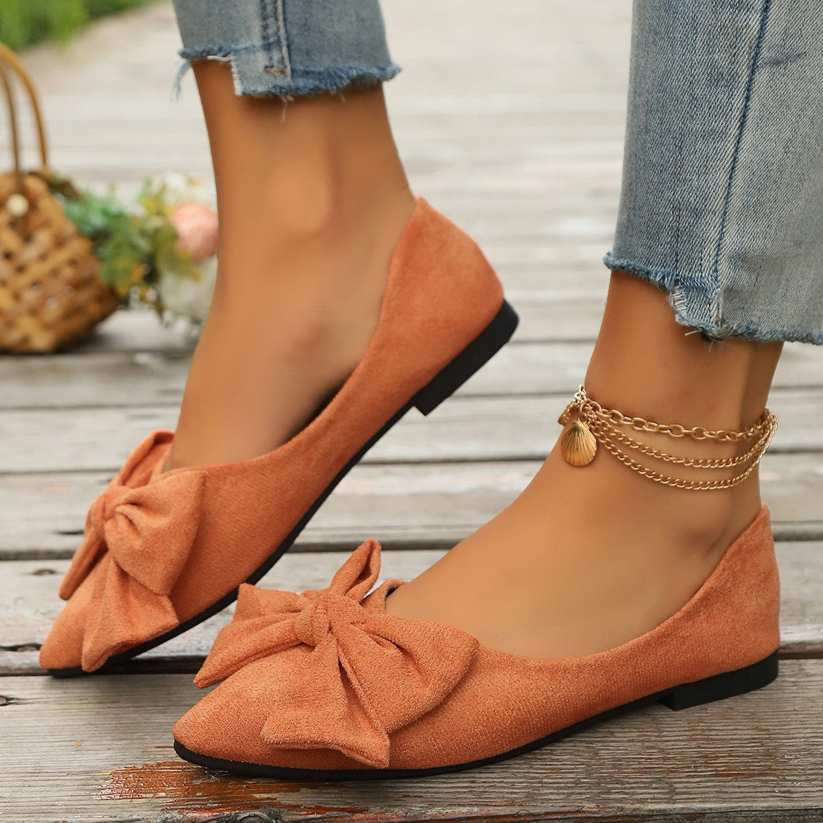 Women's Bow Detail Ballet Flats