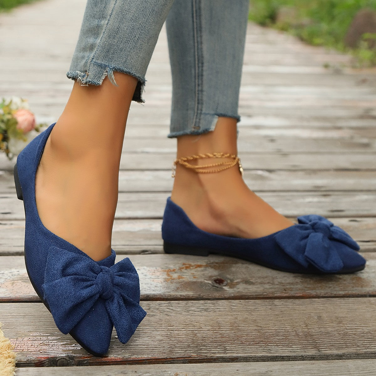 Women's Bow Detail Ballet Flats