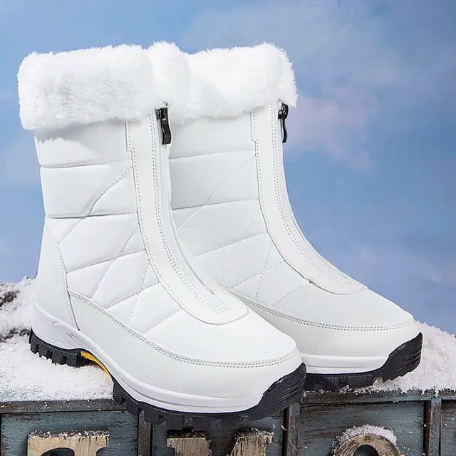 Paige | Women's Snow Boots with Faux Fur Cuff and Side Zip