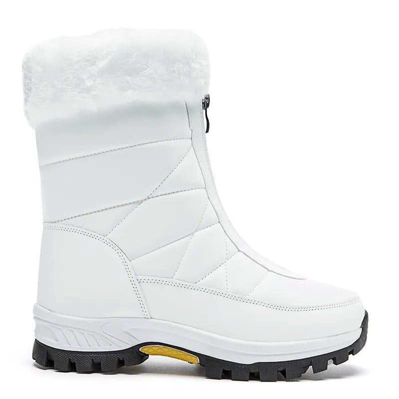 Paige | Women's Snow Boots with Faux Fur Cuff and Side Zip