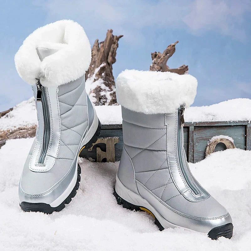 Paige | Women's Snow Boots with Faux Fur Cuff and Side Zip