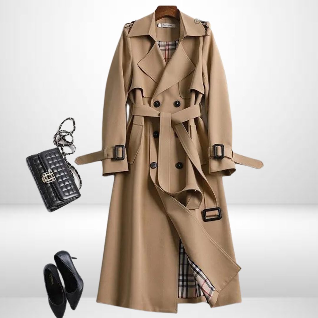 Chelsea | Women's Double-Breasted Trench Coat with Belt