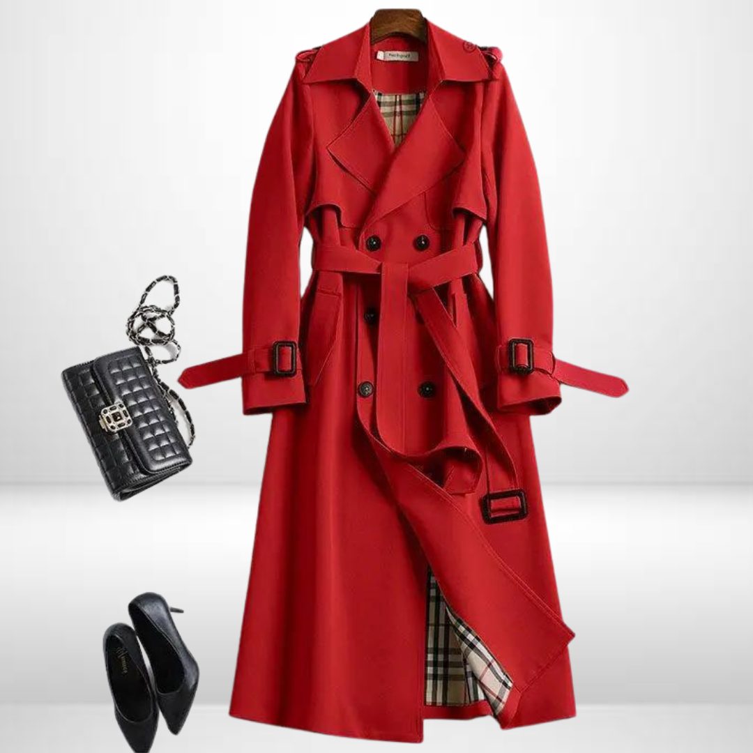 Chelsea | Women's Double-Breasted Trench Coat with Belt