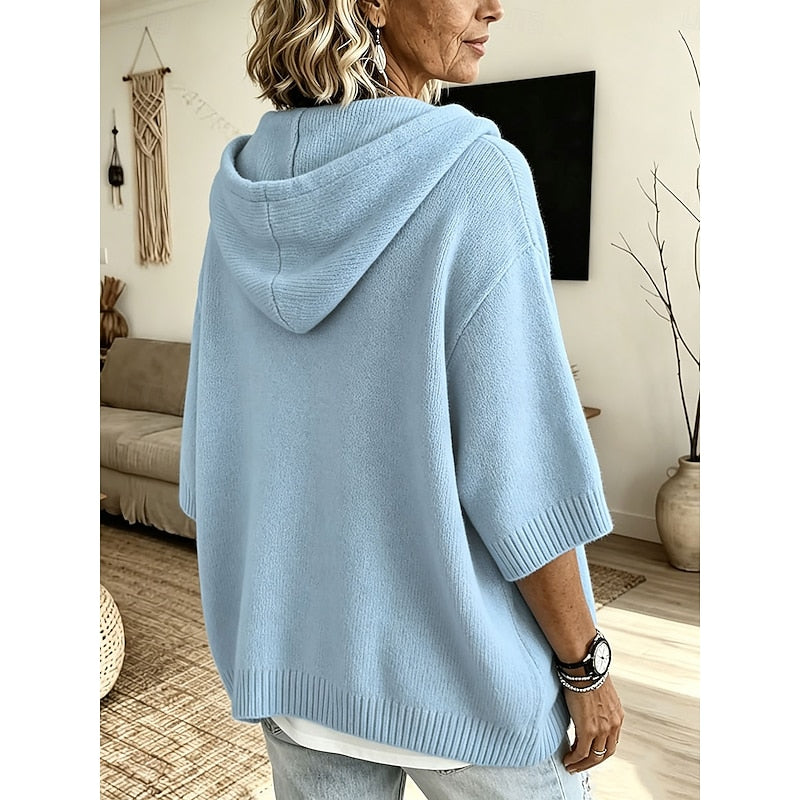 Mirabel hooded knit sweater - back view