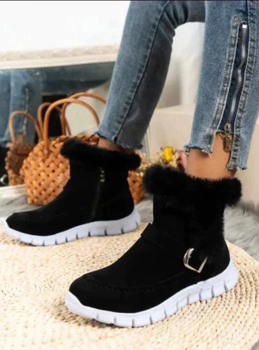 Morgan | Women's Fur-Lined Ankle Boots with Zip-Up Closure