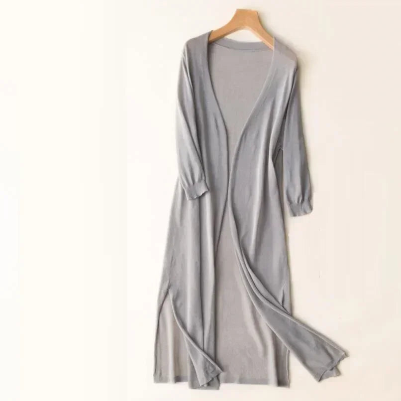 Women's Open Front Long Sleeve Cardigan