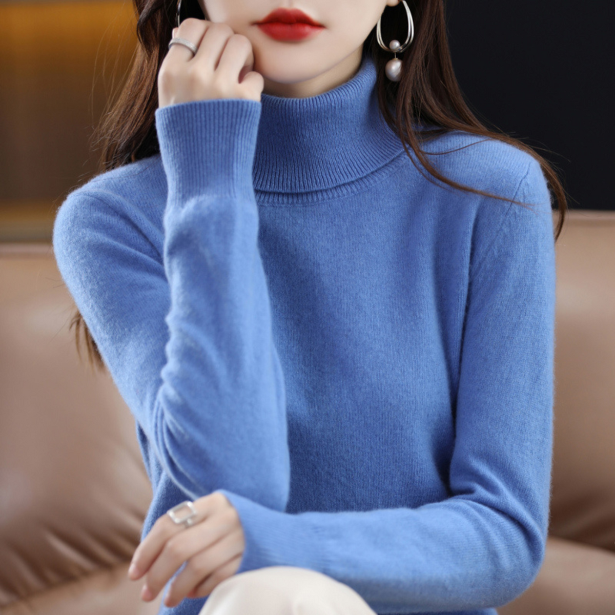 Althea | Women's Classic High-Neck Turtleneck Sweater