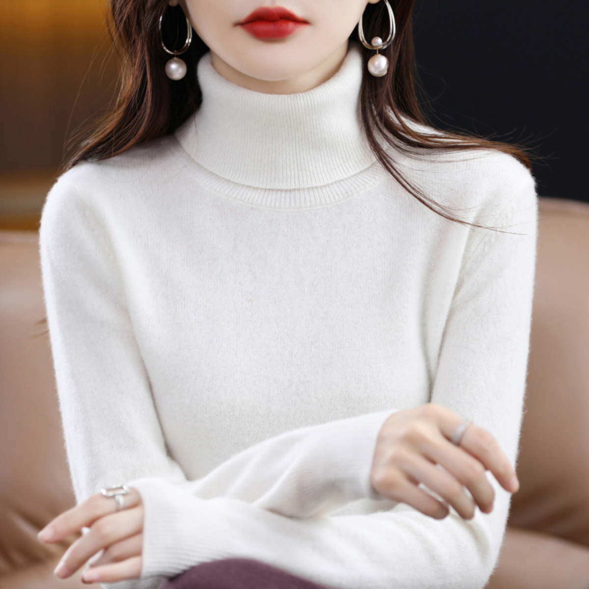 Althea | Women's Classic High-Neck Turtleneck Sweater