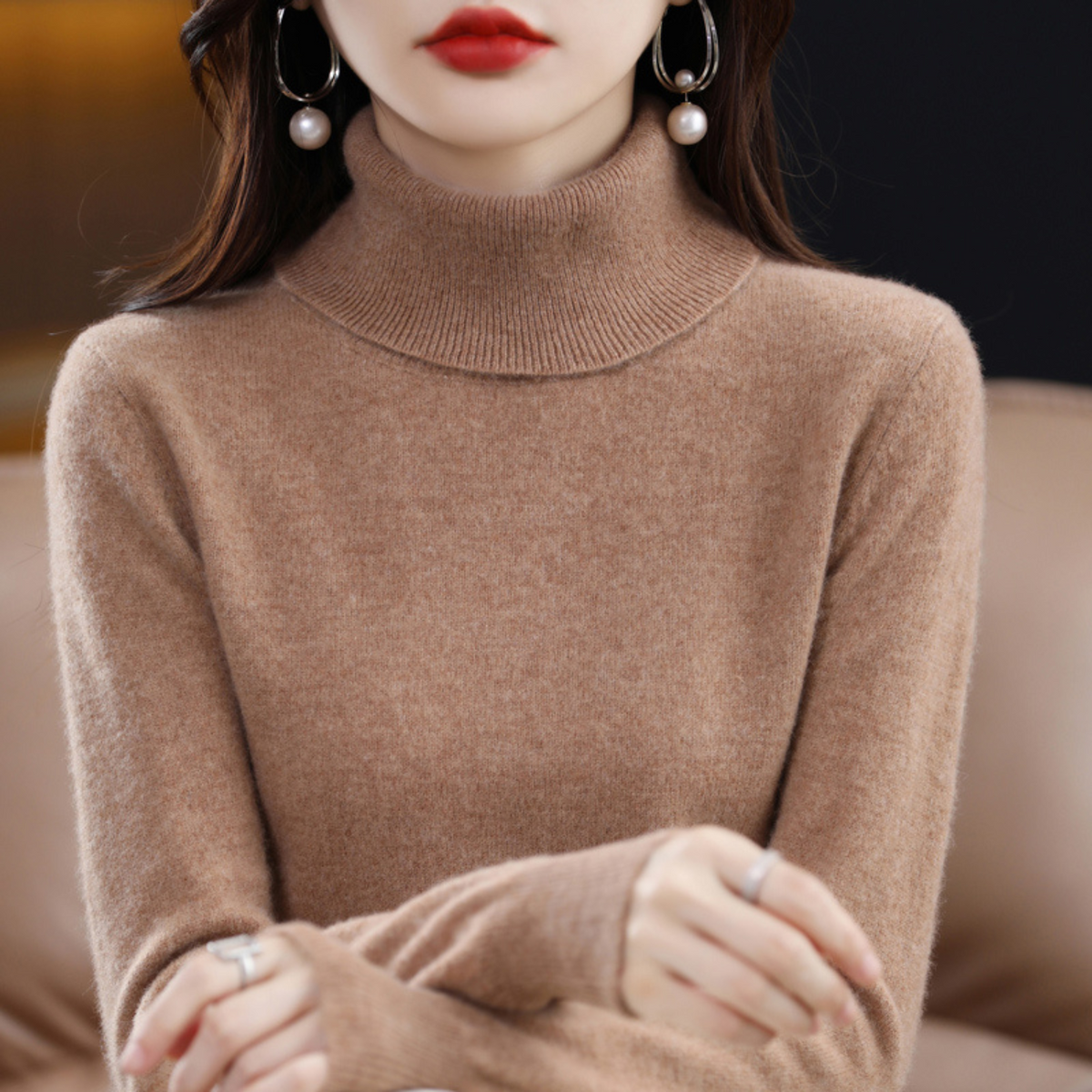 Althea | Women's Classic High-Neck Turtleneck Sweater