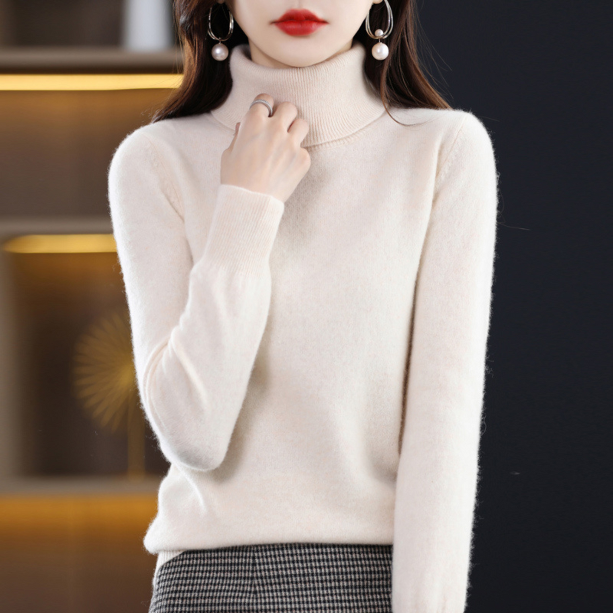 Althea | Women's Classic High-Neck Turtleneck Sweater