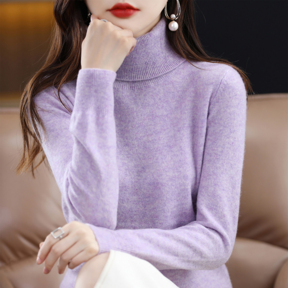 Althea | Women's Classic High-Neck Turtleneck Sweater