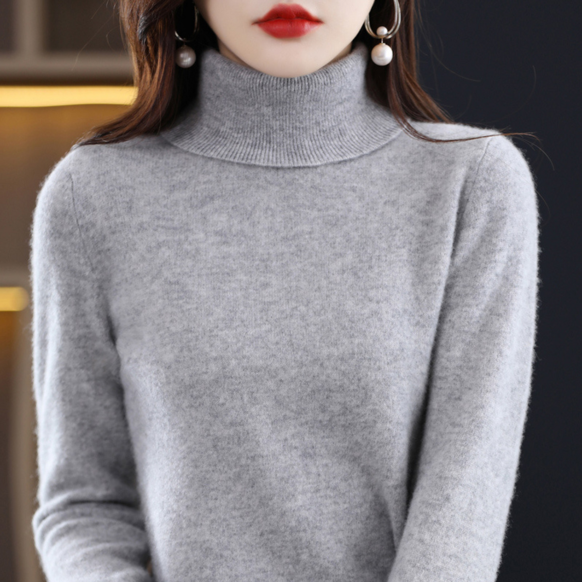 Althea | Women's Classic High-Neck Turtleneck Sweater