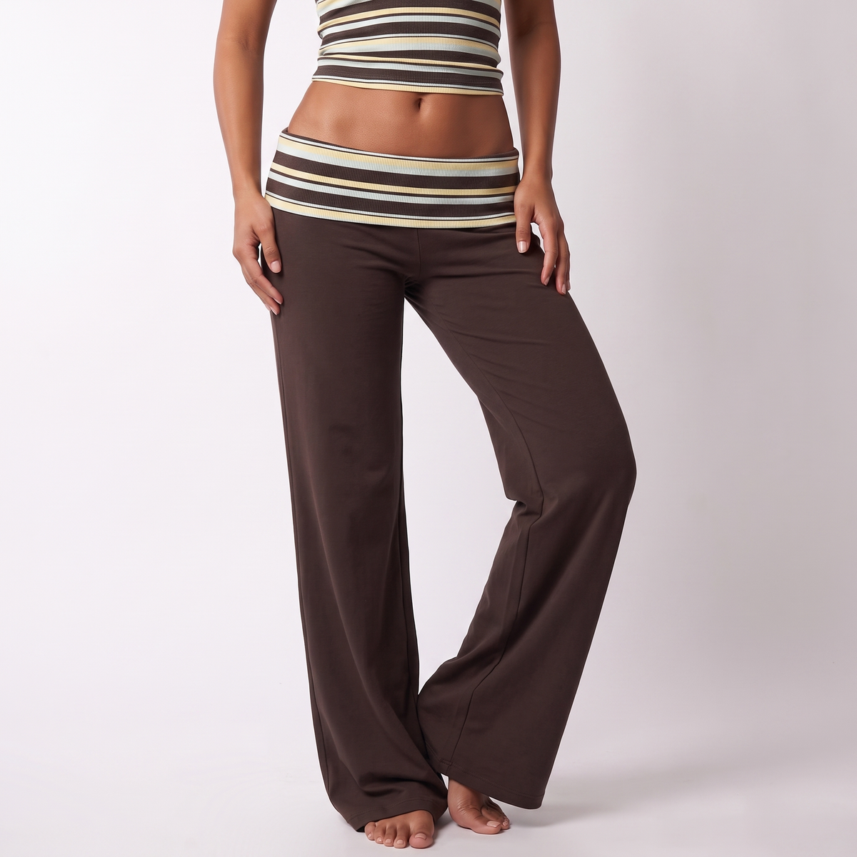 Brielle | Women's Striped Sleeveless Top & Wide-Leg Pants Set