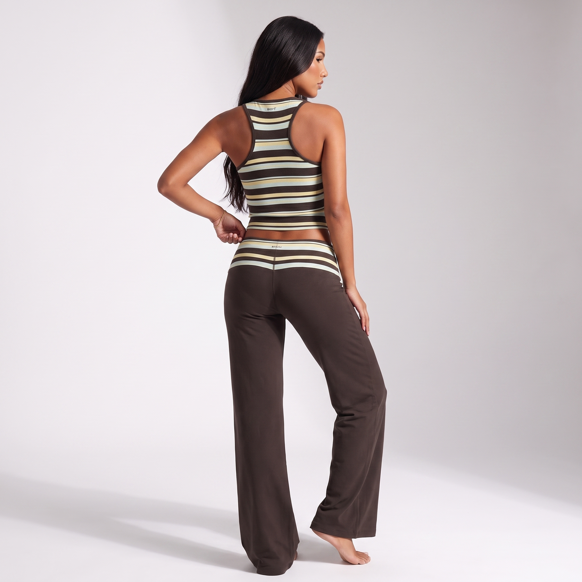 Brielle | Women's Striped Sleeveless Top & Wide-Leg Pants Set