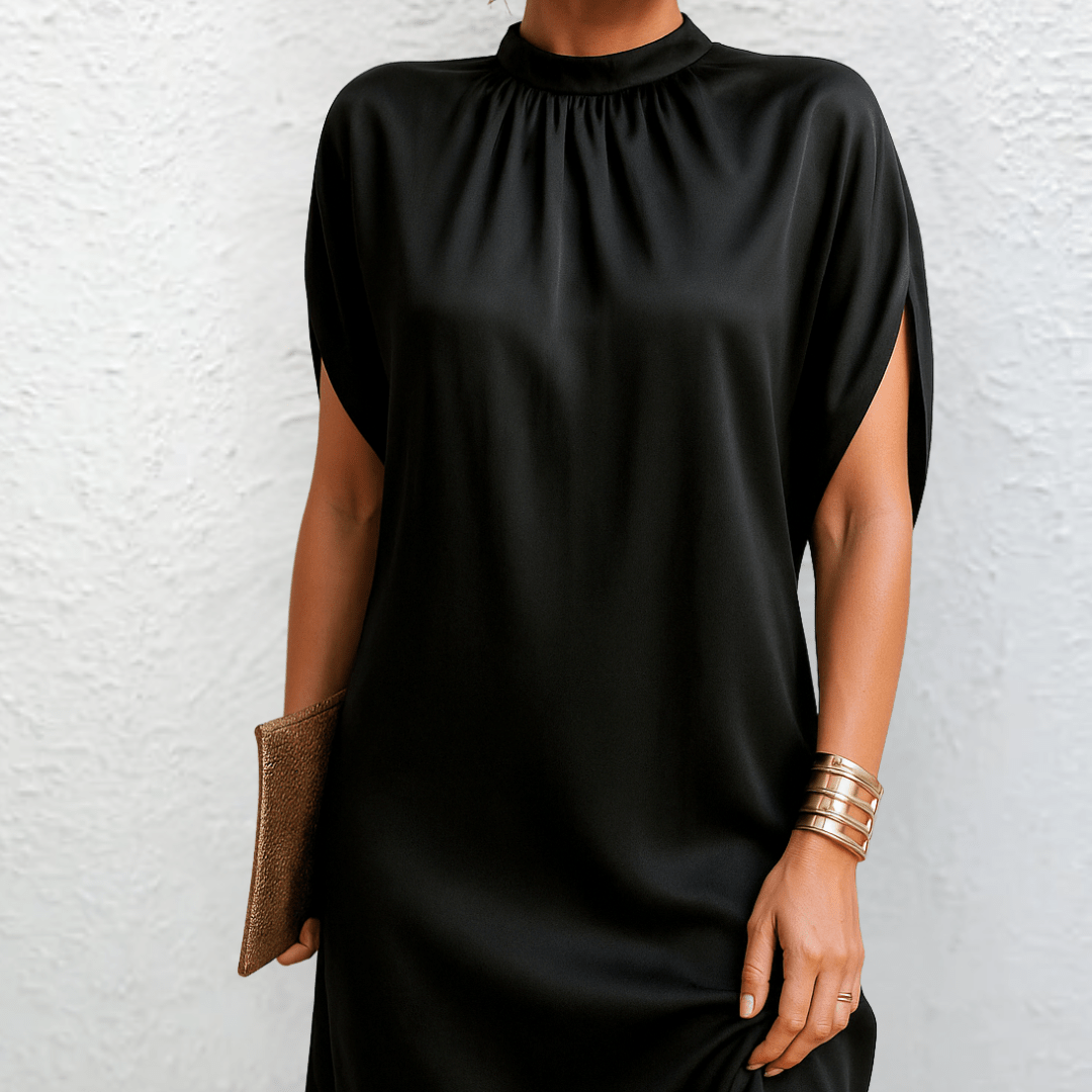 Women's Classic Crew-Neck Minimalist Dress