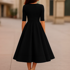 Marcella | Women's Retro-Inspired A-Line Midi Dress