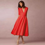 Marcella | Women's Retro-Inspired A-Line Midi Dress