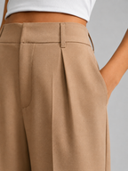 Celina | Women's High-Rise Pleated Wide-Leg Trousers — product image 4