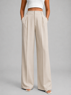 Celina | Women's High-Rise Pleated Wide-Leg Trousers — product image 6