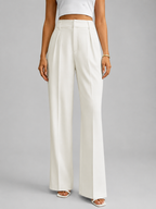Celina | Women's High-Rise Pleated Wide-Leg Trousers — product image 7