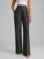 Celina | Women's High-Rise Pleated Wide-Leg Trousers — product image 8