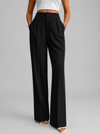 Celina | Women's High-Rise Pleated Wide-Leg Trousers — product image 9
