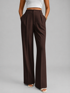Celina | Women's High-Rise Pleated Wide-Leg Trousers — product image 10