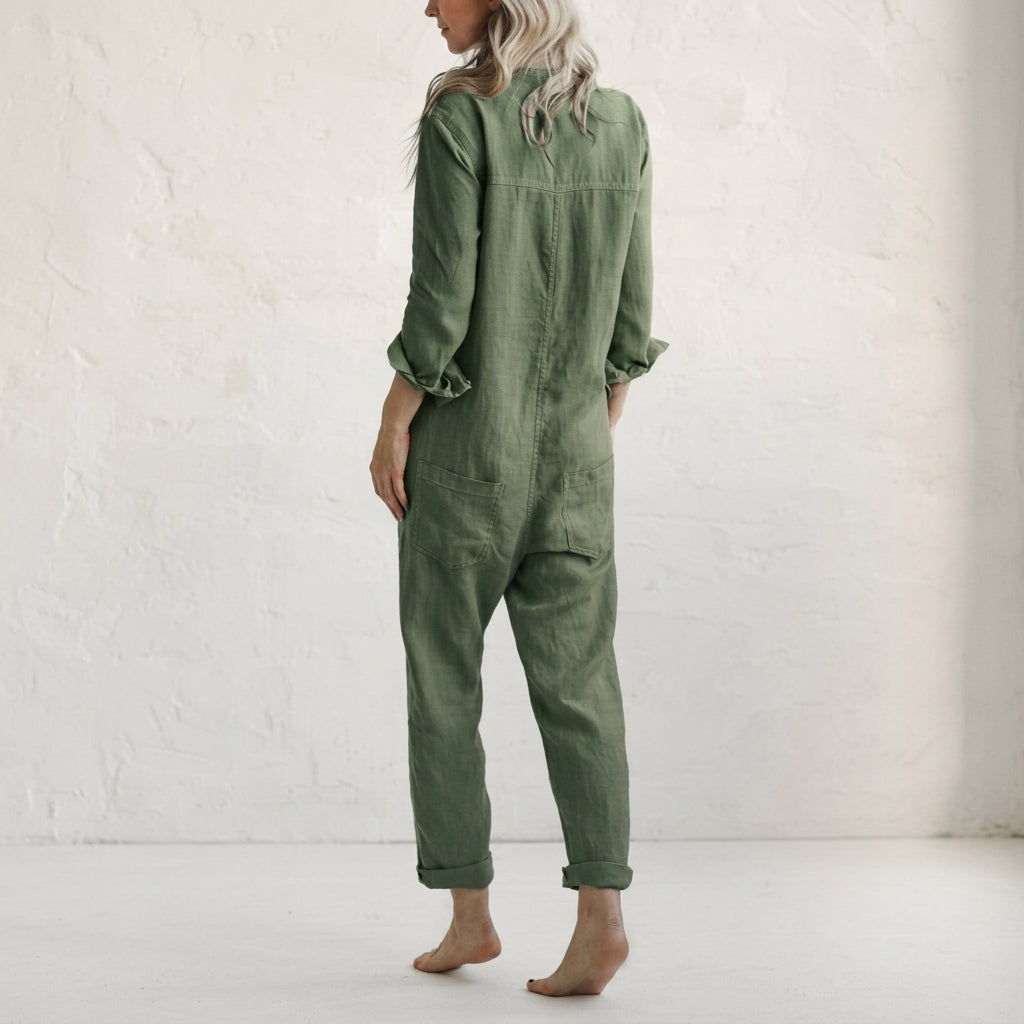Rowena | Women's Relaxed Button-Front Jumpsuit — product image 5