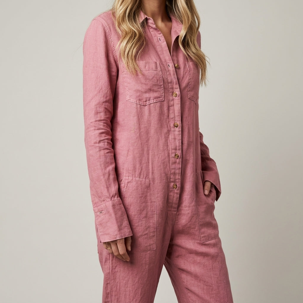 Rowena | Women's Relaxed Button-Front Jumpsuit — product image 8