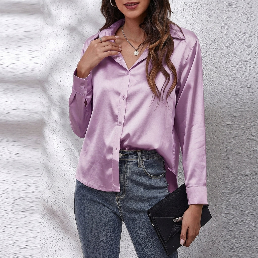 Aveline | Women's Relaxed Button-Front Long-Sleeve Shirt — product image 4