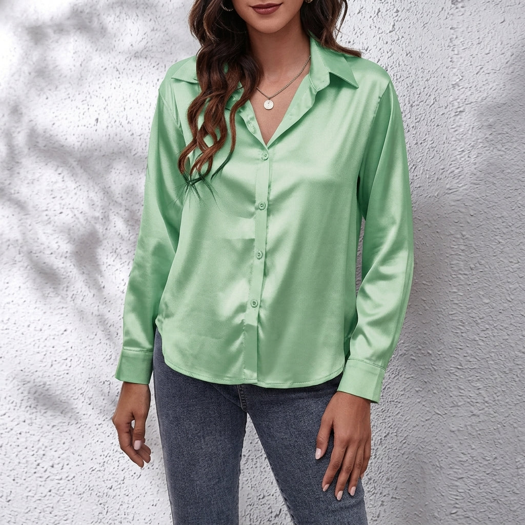 Aveline | Women's Relaxed Button-Front Long-Sleeve Shirt — product image 5