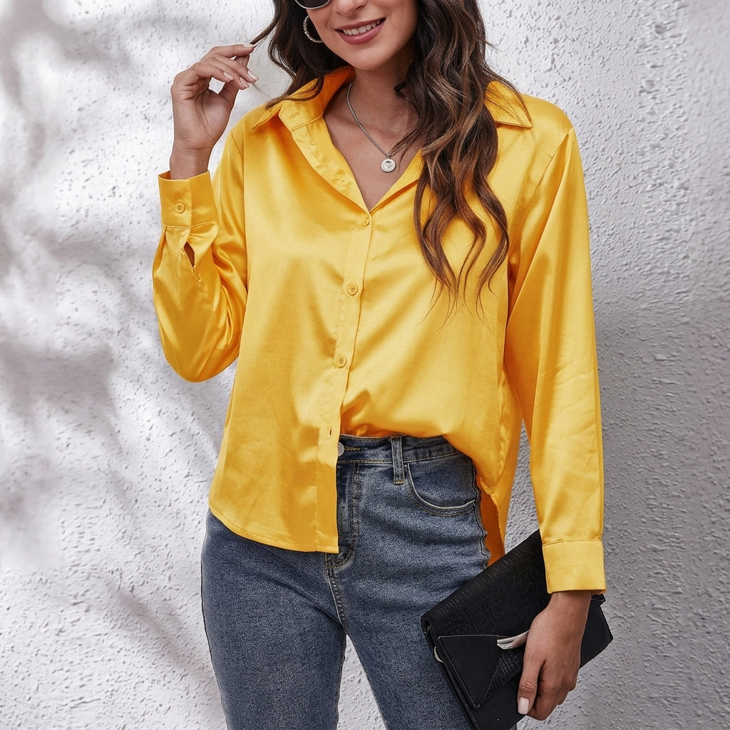 Aveline | Women's Relaxed Button-Front Long-Sleeve Shirt — product image 7