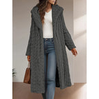 Adelina hooded longline coat - Gray